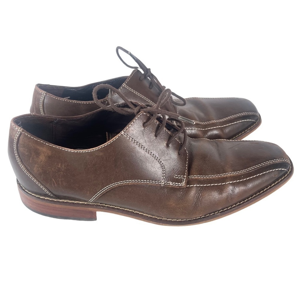 Florsheim Castellano Bike Toe Oxford Dress Shoes Brown Leather Size 9D